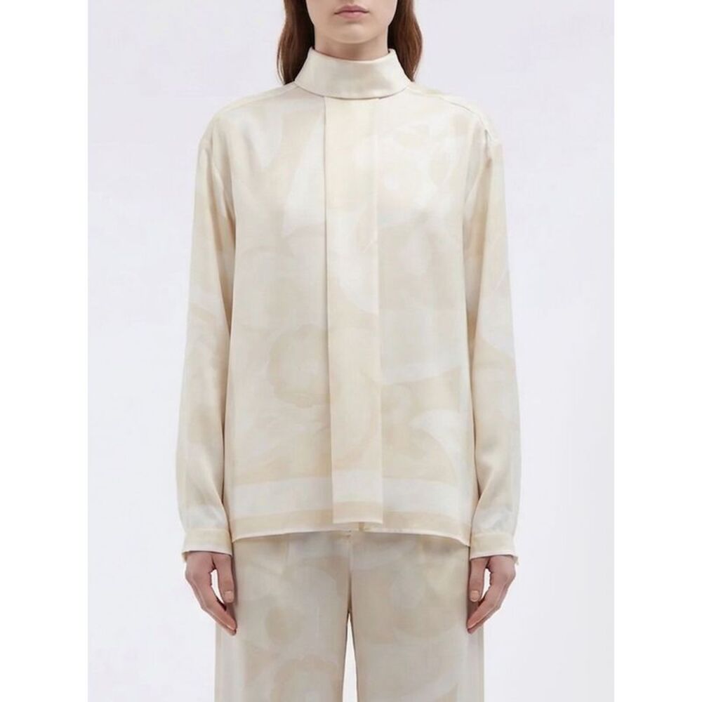 Carven Women Carven Abstract Pattern Silk Blouse